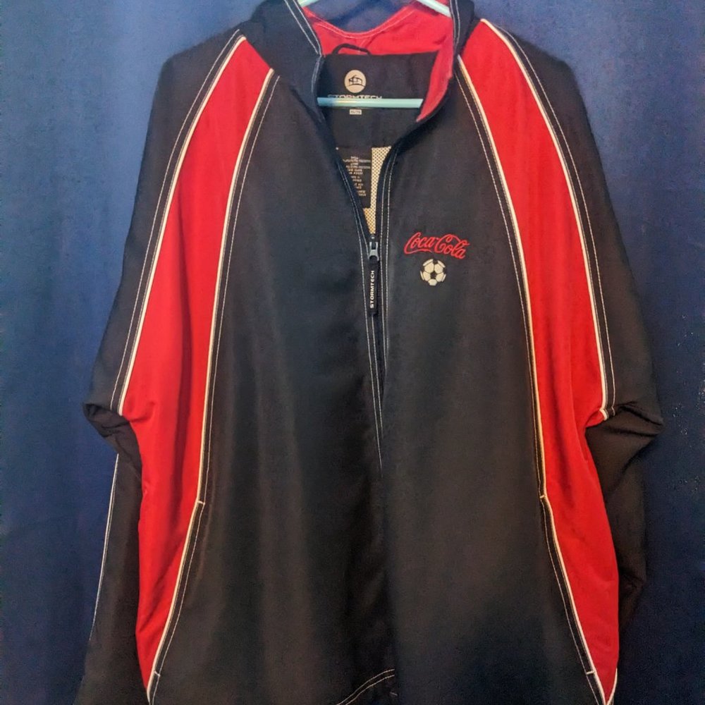 CoCa~Cola Promotional Windbreaker XLarge - Black